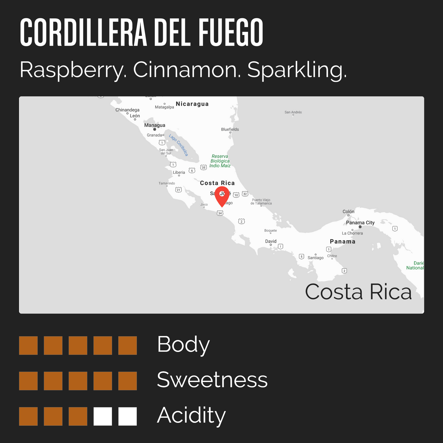 Cordillera del Fuego hover card