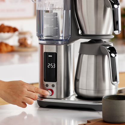 Sage Luxe Brewer™ Thermal coffee maker with digital display on a kitchen counter