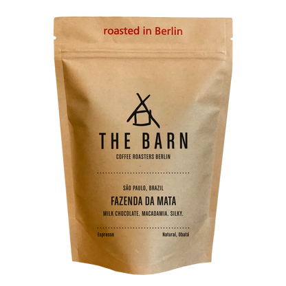 250 grams brown bag of Fazenda da mata, espresso coffee beans from Brazil