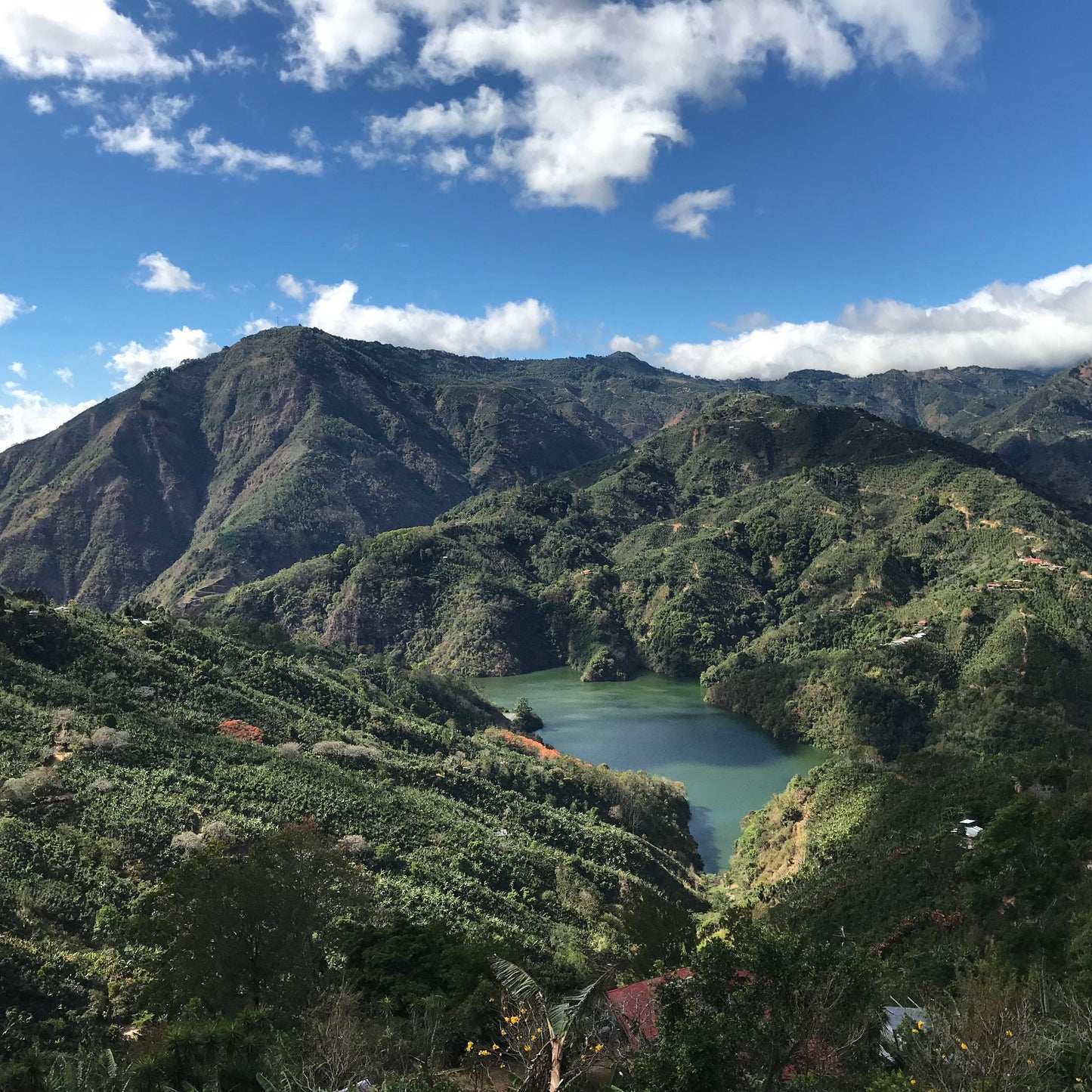 The landscape around Volcan Azul